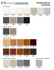 Hamilton Standard Laminate ColorChart - Modern Office Systems