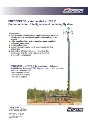 Automated VHF-UHF Communication, Intelligence and ... - Cenzin
