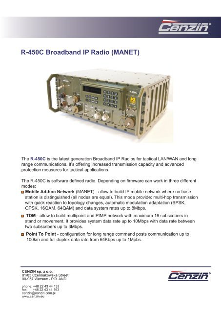 327. R-450C Radio Relay - Cenzin