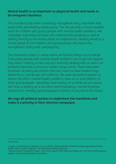 manifesto - Partnership for Young London