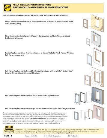 BRICKMOULD AND FLUSH FLANGE WINDOWS - Pella.com