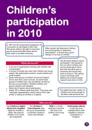 Children's participation in 2010 - National Children's Bureau