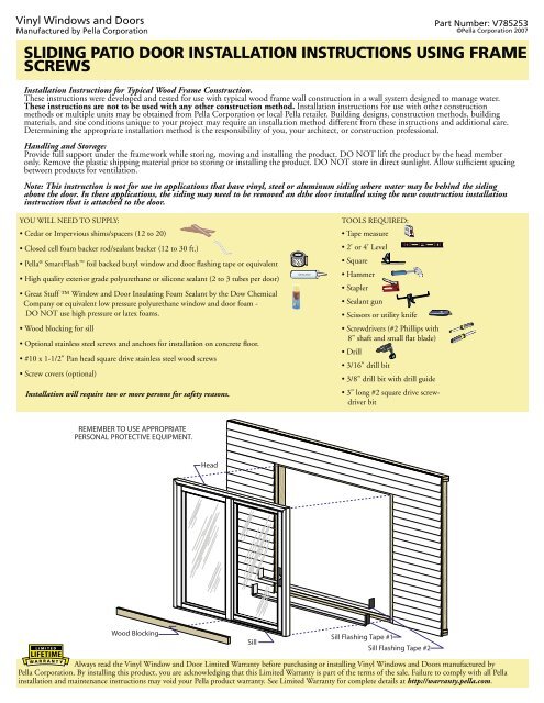 Sliding Glass Doors Installation Instruction Glass Door Ideas
