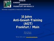 10 Jahre Anti-Gewalt-Training (AGT) Frankfurt / Main - DVJJ-Hessen