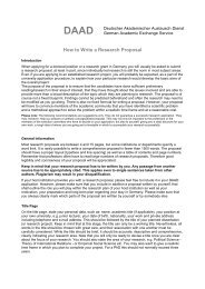 How to Write a Research Proposal - Daad