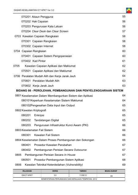 Dasar Keselamatan ICT Kementerian Perumahan dan Kerajaan ...