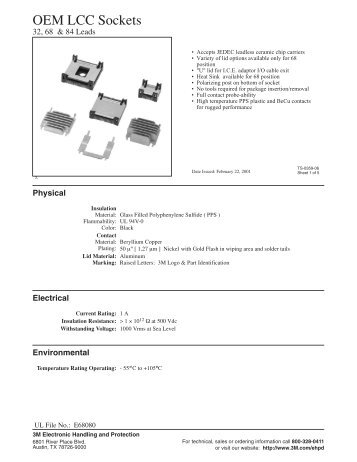 OEM LCC Sockets - 3M