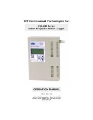 YES205 Indoor Air Quality Monitor - Critical Environment Technologies