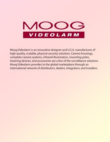 Moog Videolarm is an innovative designer and U.S.A. ... - Jenne Inc.