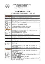 Terminkalender 1. Sem. 09-10 - Gymnasium und Realgymnasium