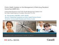 Public Health Updates on the Management of Multi-drug Resistant ...