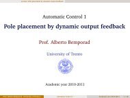 Automatic Control 1 - Pole placement by dynamic output feedback