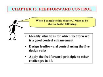 CHAPTER 15: FEEDFORWARD CONTROL
