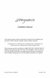 LANrepeater/x Installation Manual - IMC Networks