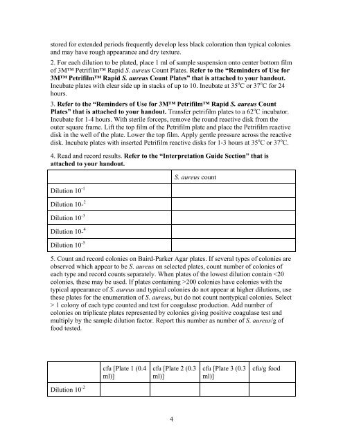 Examination of Foods for Staphylococcus aureus - DB Server Test ...