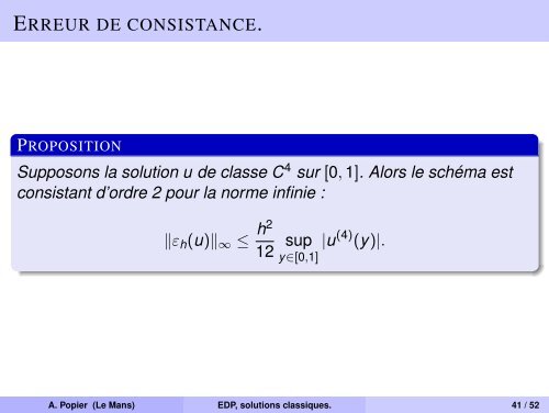 Ãquations aux dÃ©rivÃ©es partielles, solutions classiques. DiffÃ©rences ...