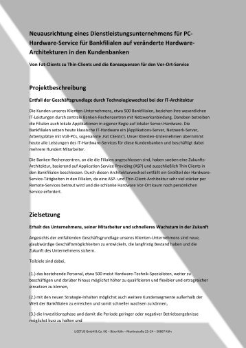 Fallstudie IT-Strategie & Organisation(PDF, 214 kB) - Licetus