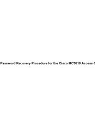 Cisco - Password Recovery Procedure for the Cisco MC3810 ...