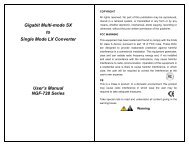 NGF-728 User's Manual - VOLKTEK Ethernet & fiber