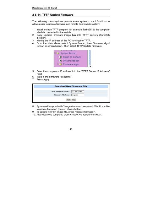 NSH-566 Modularized 24 (100Base-FX) + 2G Access Switch