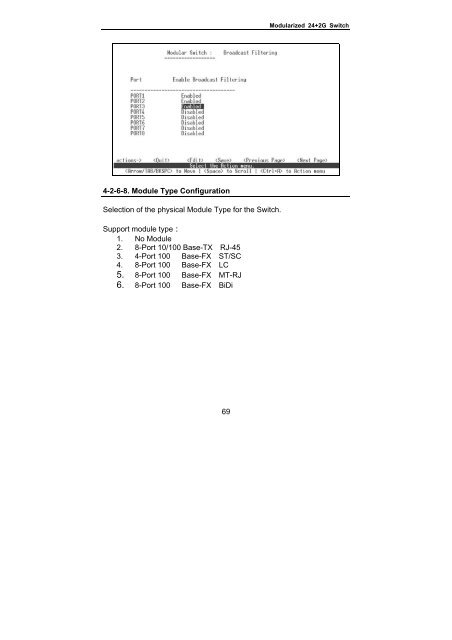 NSH-566 Modularized 24 (100Base-FX) + 2G Access Switch