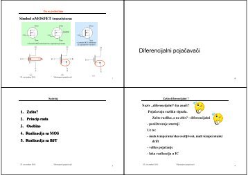 07.Diferencijalni i viÅ¡estepeni pojaÄavaÄi (pdf)