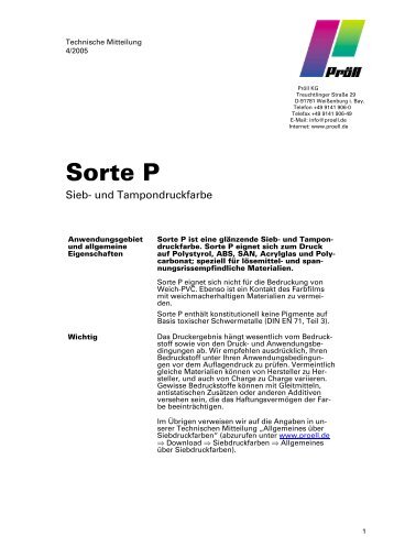 Sorte P - Pröll KG