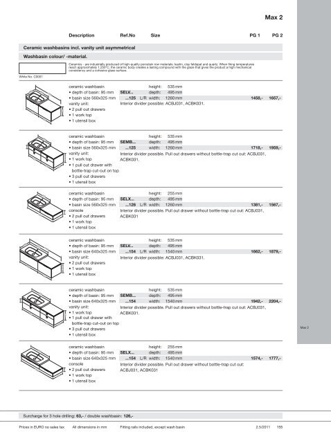 EURO Pricelist 2011-12 - DOMOSS VO Shop