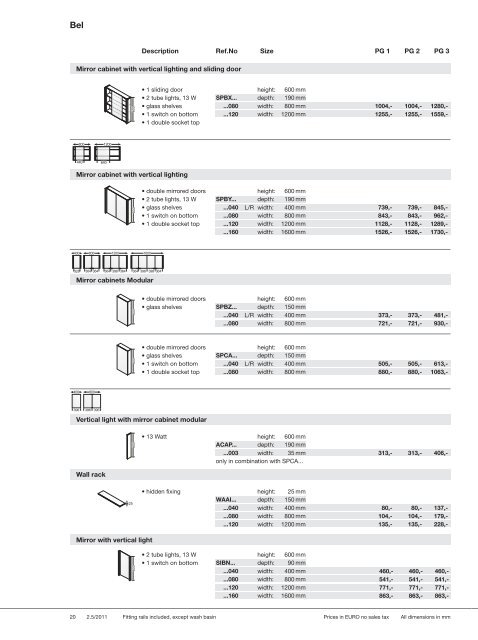 EURO Pricelist 2011-12 - DOMOSS VO Shop