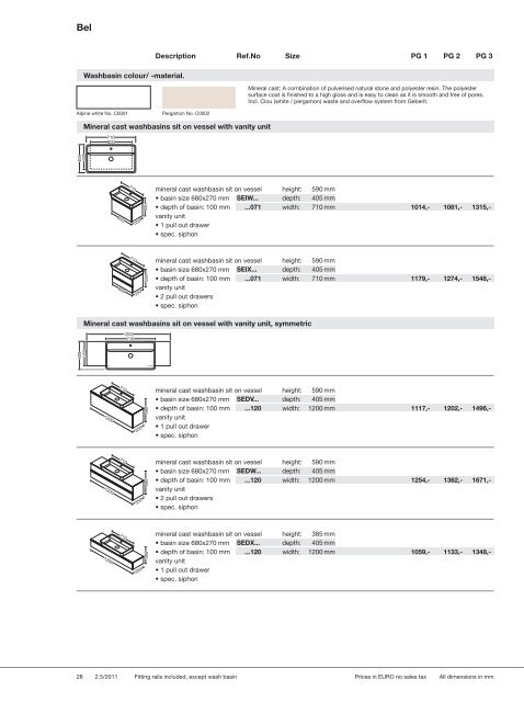 EURO Pricelist 2011-12 - DOMOSS VO Shop