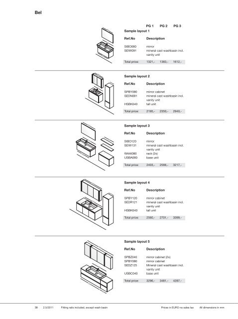 EURO Pricelist 2011-12 - DOMOSS VO Shop