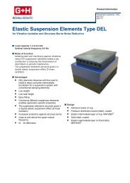 Elastic Suspension Elements Type DEL - G+H Schallschutz