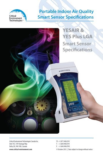 IAQ Sensor Specification - Critical Environment Technologies