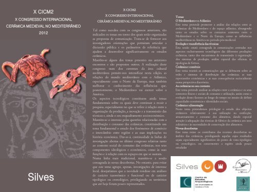 X Congresso Internacional "A CerÃ¢mica Medieval no MediterrÃ¢neo"