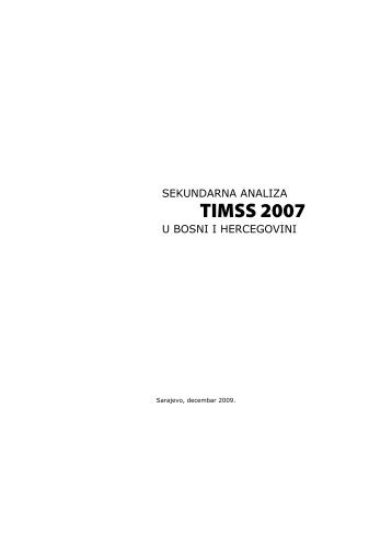 Sekundarna analiza TIMSS 2007 - ERI SEE