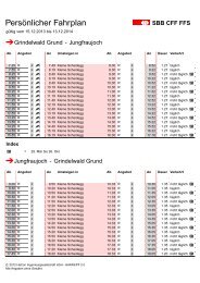 Fahrplan Grindelwald Grund-Jungfraujoch