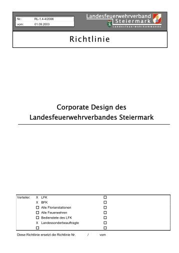Corporate Design des LFV - Landesfeuerwehrverband Steiermark