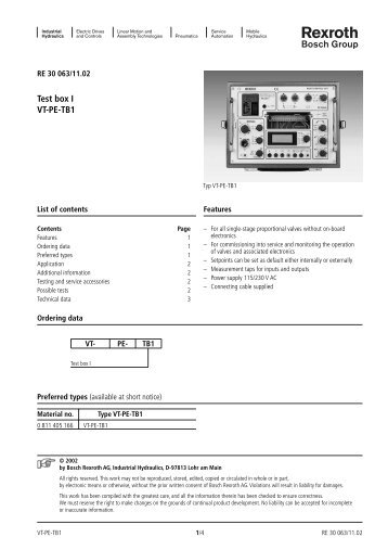 Test box I VT-PE-TB1