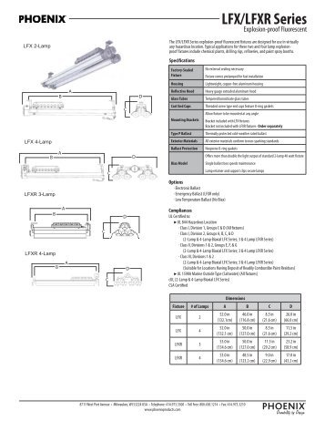 Specification Sheet - Phoenix Products