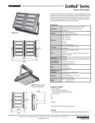 See specification sheet for more information - Phoenix Products