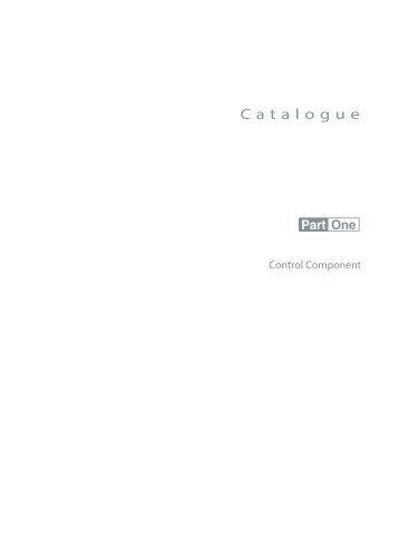 HUATONG Catalogue Part1: Control Components ENGLISH