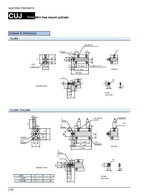 HUATONG Catalogue Part2: Actuator Components pneumatic hydraulic ENGLISH