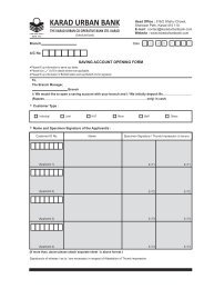 Saving Account OpeningForm - Karad Urban Co-operative Bank