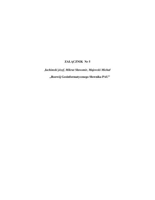 Sprawozdanie z badaÅ statutowych realizowanych w roku 2005 - AGH