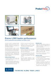 Encres LINX hautes performances - Linx Printing Technologies