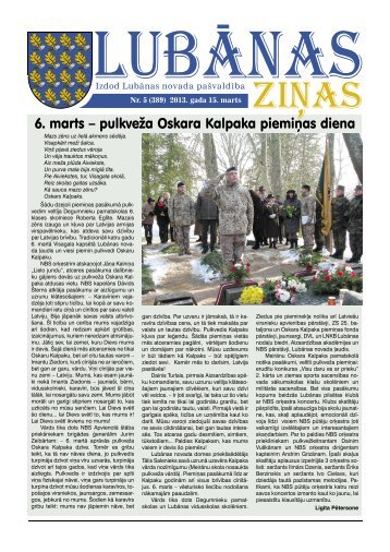 2013. gada 15. marts - Lubānas novads