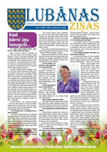 2013. gada 9. numurs - Lubānas novads