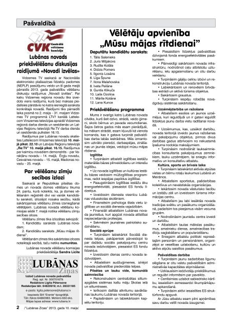 2013. gada 9. numurs - Lubānas novads