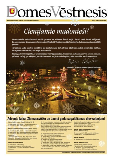 2007.gada decembris - Madona.lv