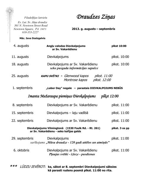 FILADELFIJAS DRAUDZES ZIÅAS aug-sep - LELBA.org